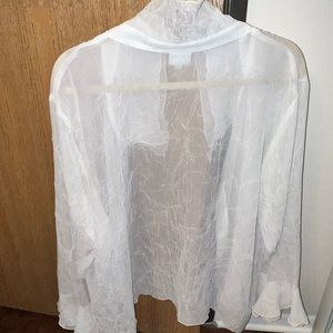 White sheer blouse